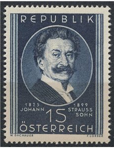 AUSTRIA 1949 Johann Strauss son MNH**