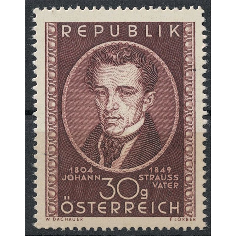 AUSTRIA 1949 Johann Strauss father MNH**