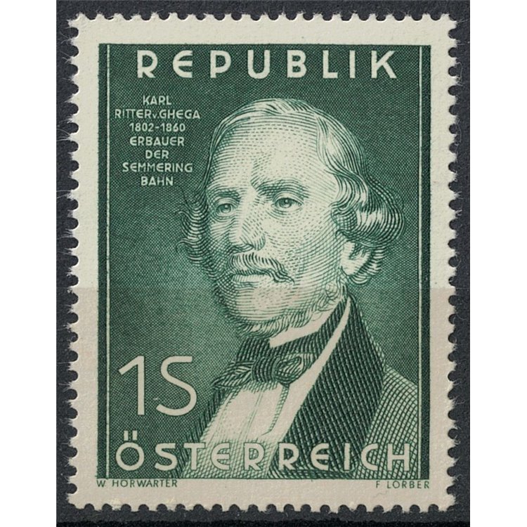 AUSTRIA 1952 Karl Ritter von Ghega MNH**
