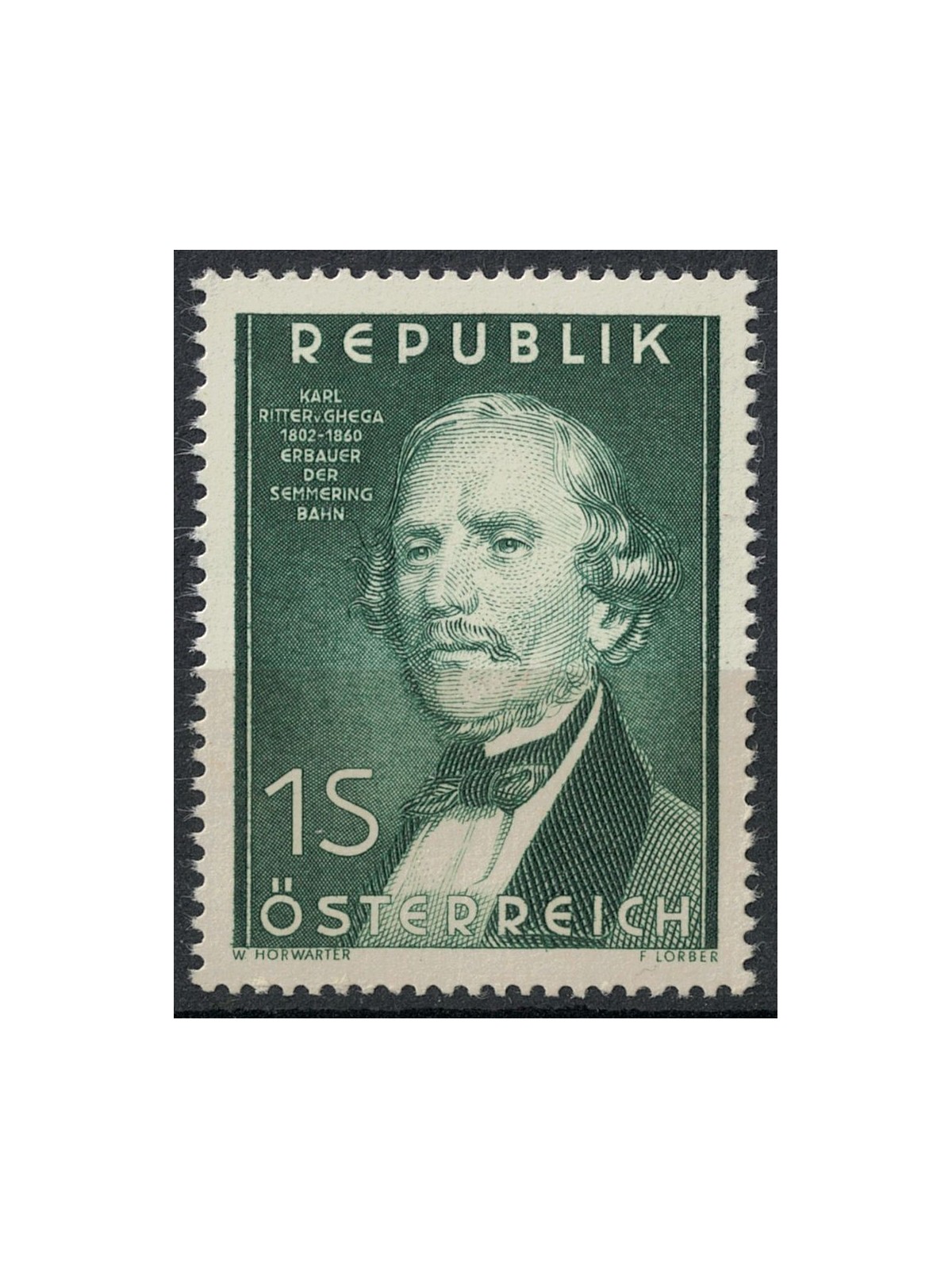 AUSTRIA 1952 Karl Ritter von Ghega MNH**