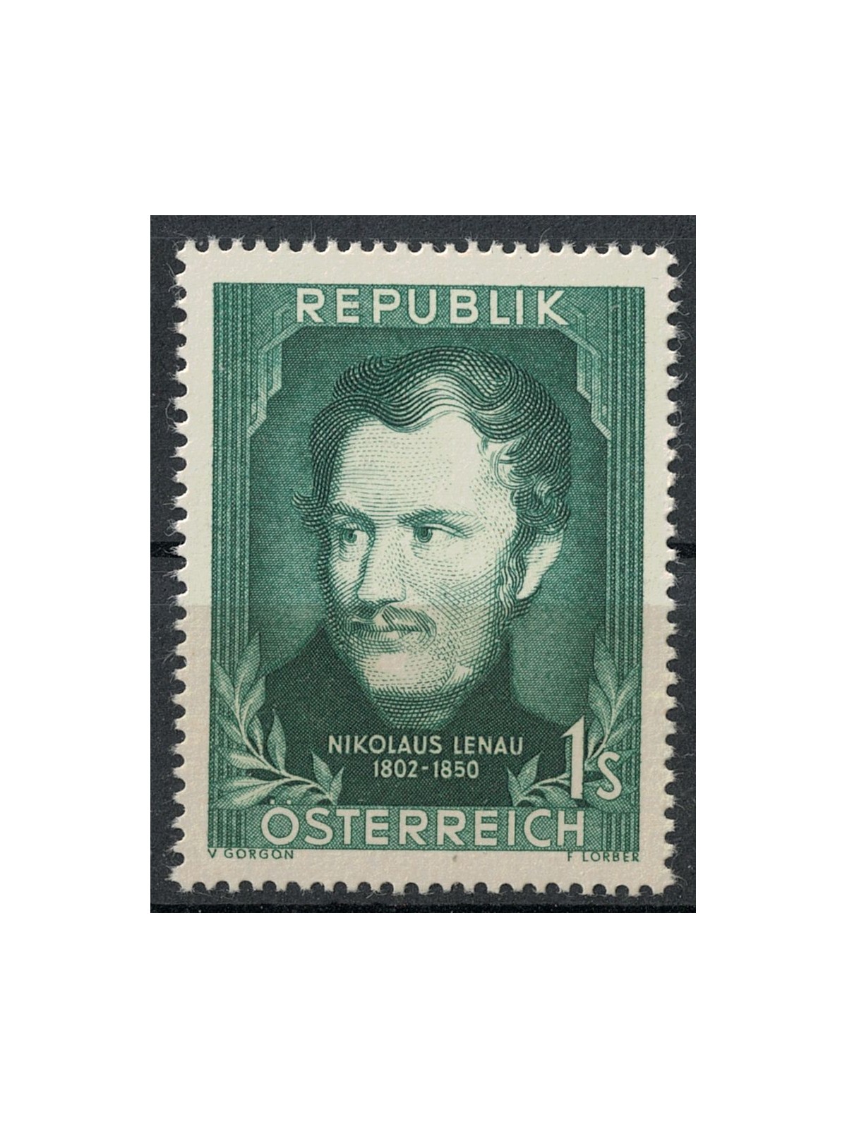 AUSTRIA 1952 Nikolaus Lenau MNH**