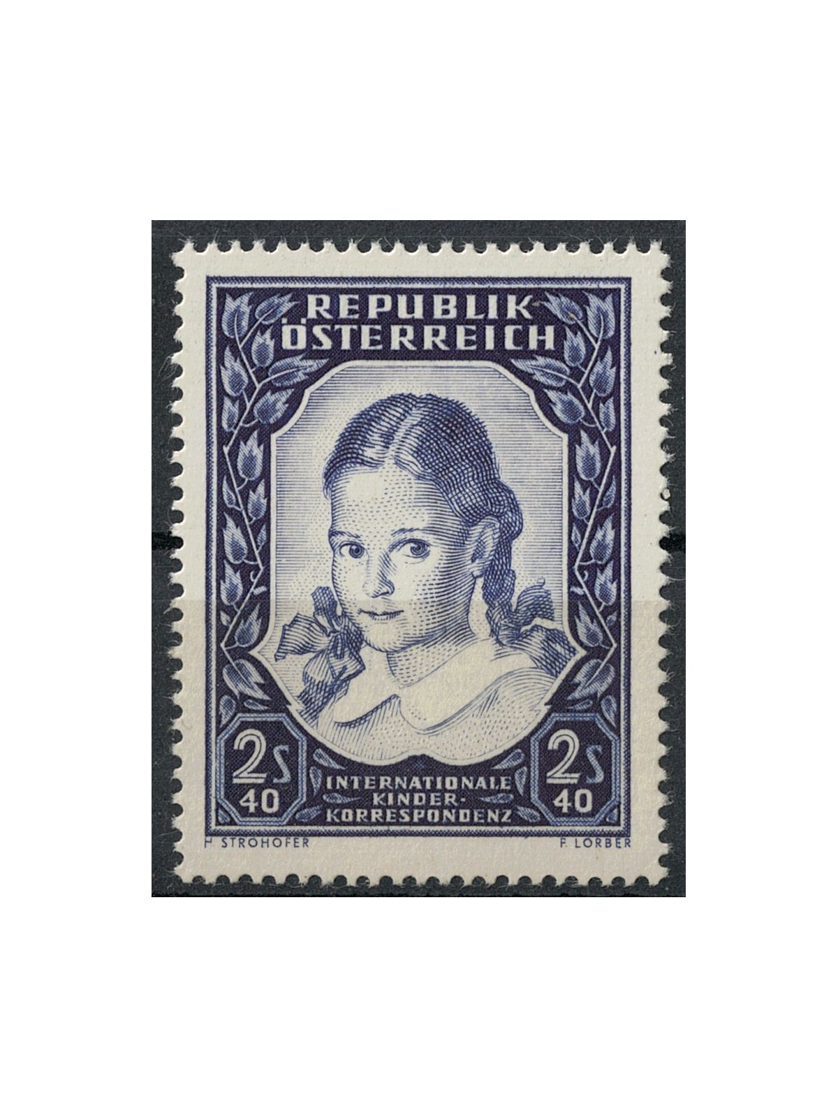 AUSTRIA 1952 Pro correspondence between children MNH**