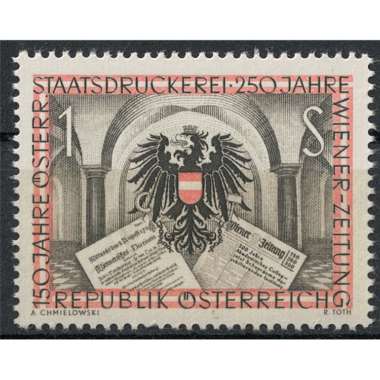 AUSTRIA 1954 State Printing House MNH**
