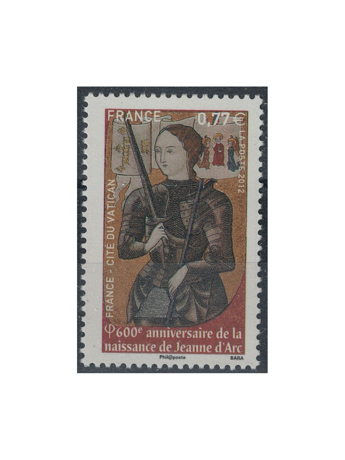 FRANCIA 2012 Giovanna d'Arco MNH**
