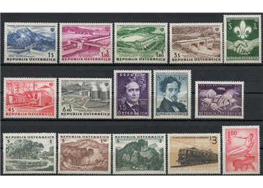 AUSTRIA 1962 Complete vintage 15v MNH**