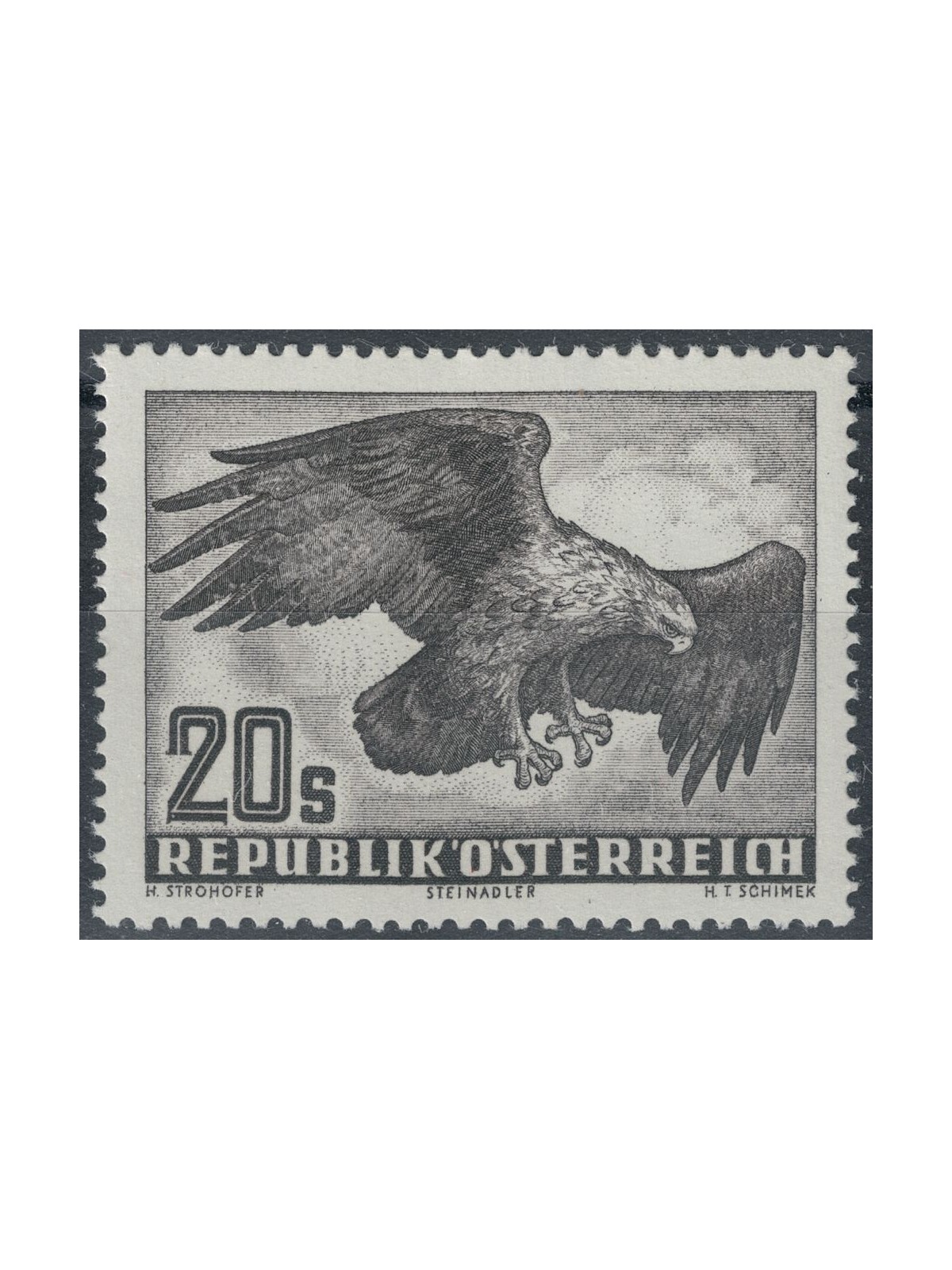 AUSTRIA 1950-53 Posta aerea, aquila reale MNH**