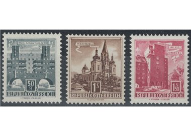 AUSTRIA 1960-65 Views, small format 3v MNH**