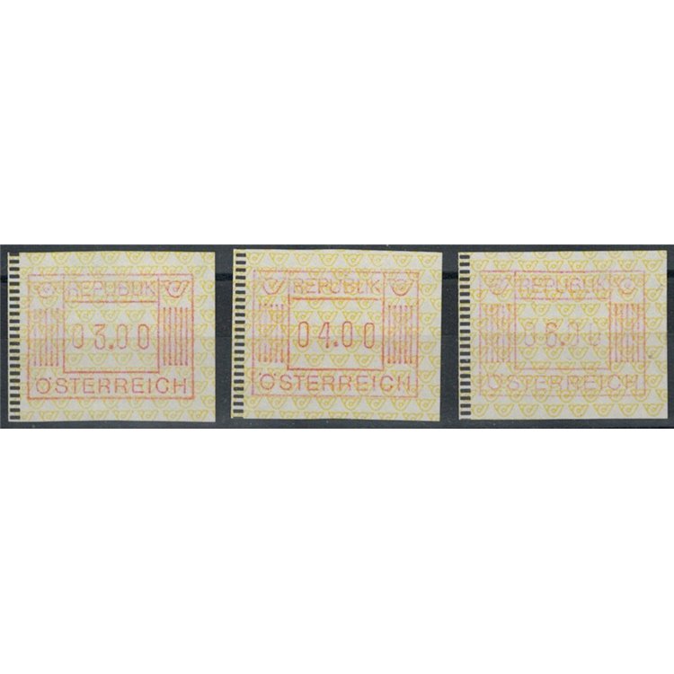 AUSTRIA 1983 Automatic Stamps 3v MNH**