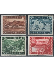 AUSTRIA 1945 Vedute, paesaggi (scellini) 1° tipo 4v MNH**