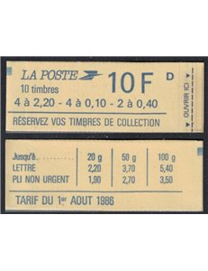 FRANCE 1982-85 Liberty (1501) booklet MNH**