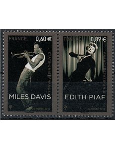 FRANCIA 2012 Edith Piaf e Miles Davis 2v MNH**