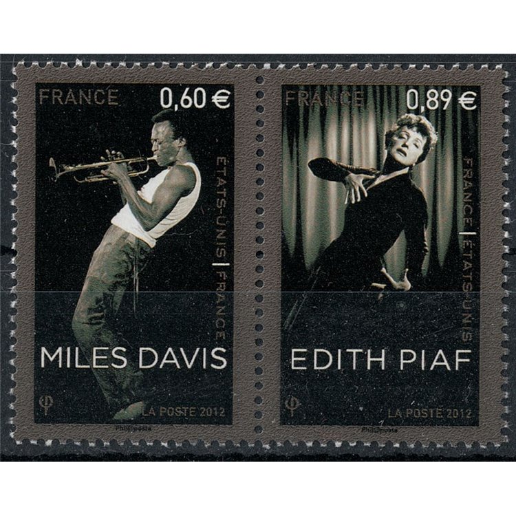 FRANCE 2012 Edith Piaf and Miles Davis 2v MNH**
