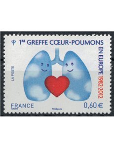 FRANCIA 2012 Trapianto di cuore e polmoni MNH**