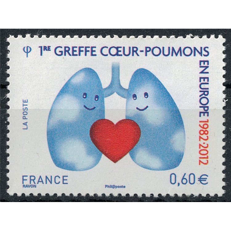 FRANCIA 2012 Trapianto di cuore e polmoni MNH**