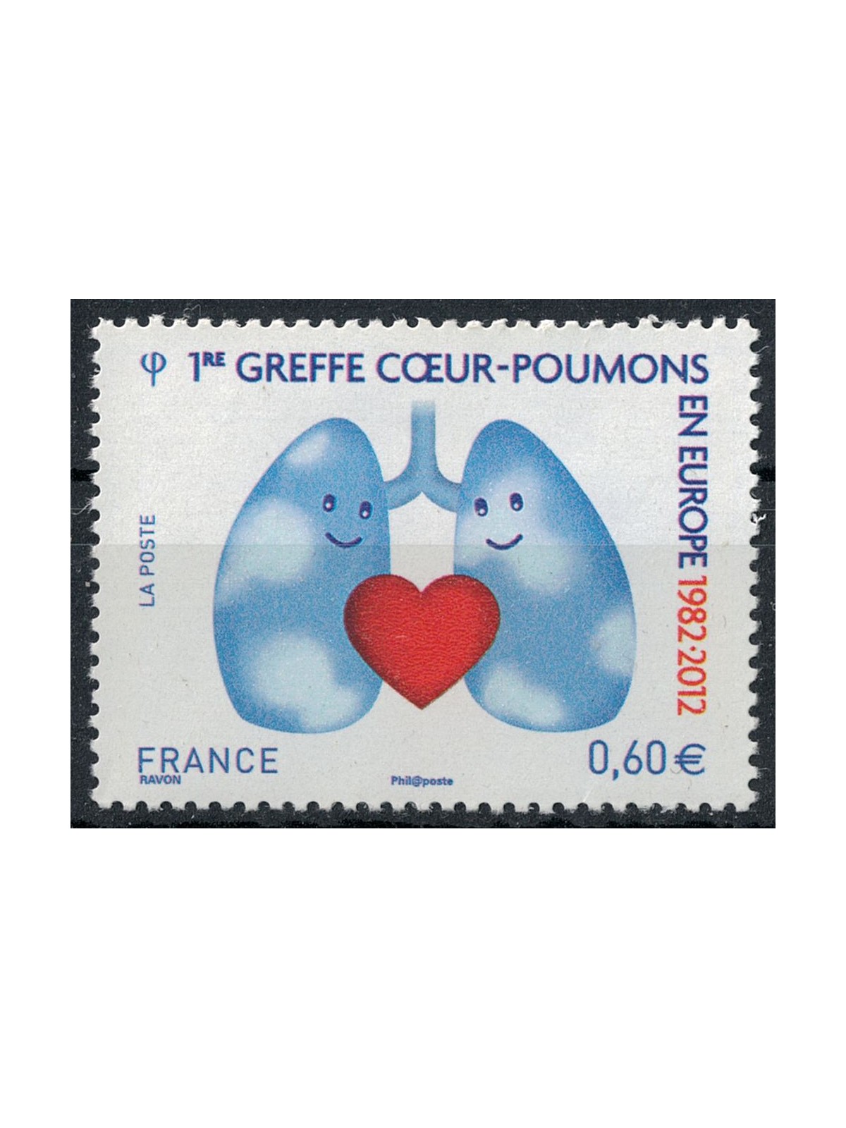 FRANCIA 2012 Trapianto di cuore e polmoni MNH**