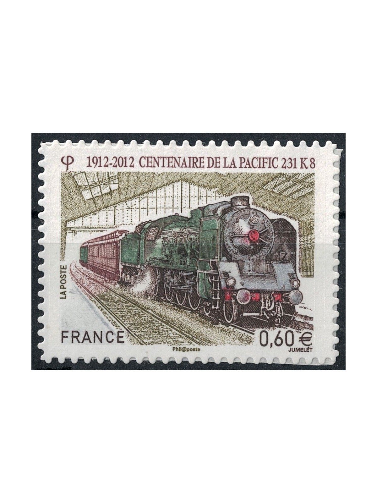 FRANCIA 2012 Locomotiva Pacific 231 K8 (adesivo) MNH**