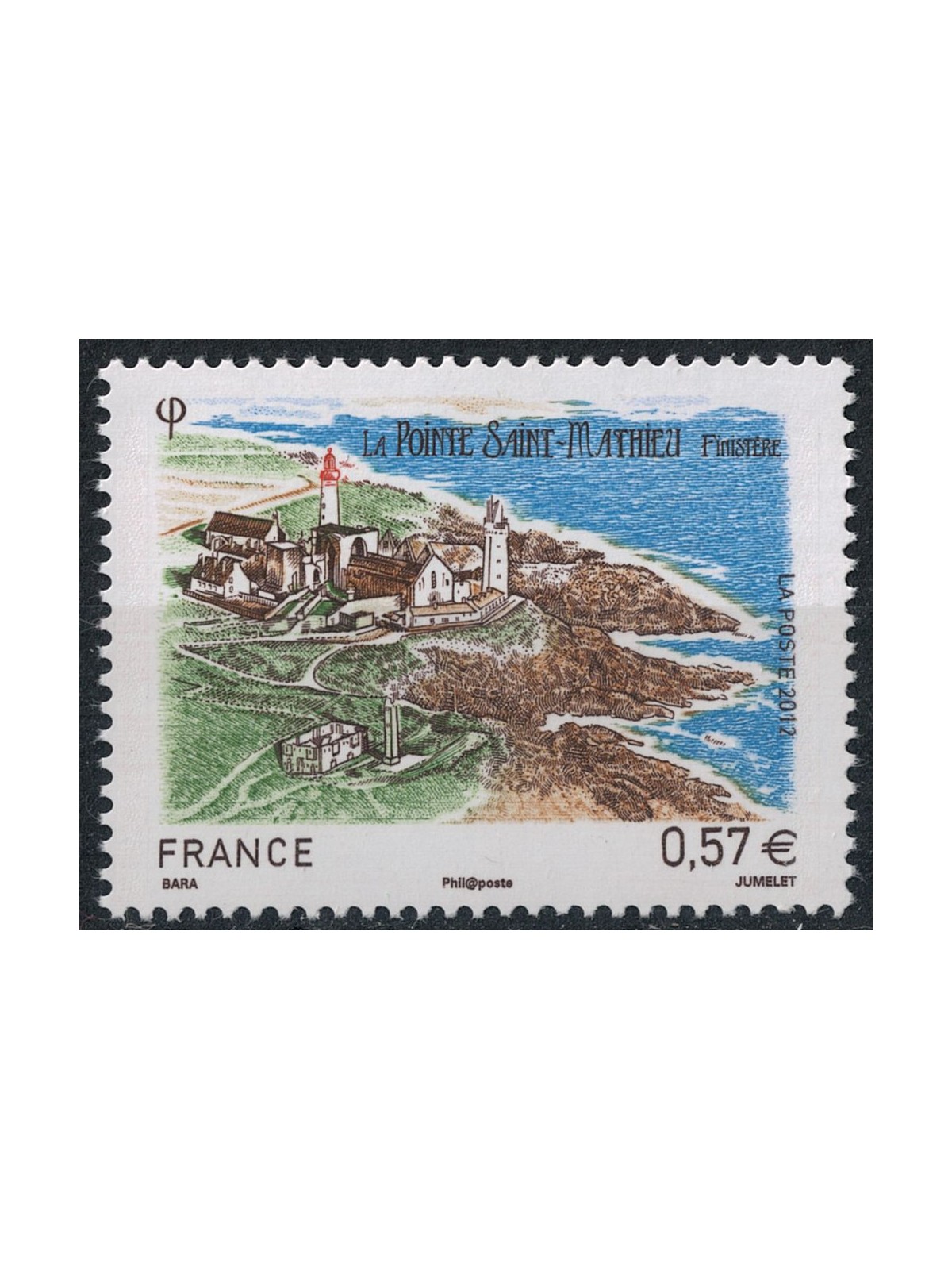 FRANCE 2012 Tourist (Saint-Mathieu) MNH**