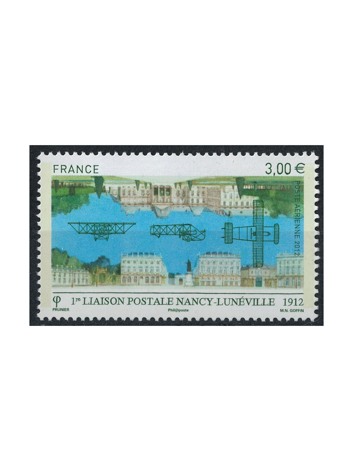 FRANCE 2012 First postal flight Nancy-Lunéville MNH**
