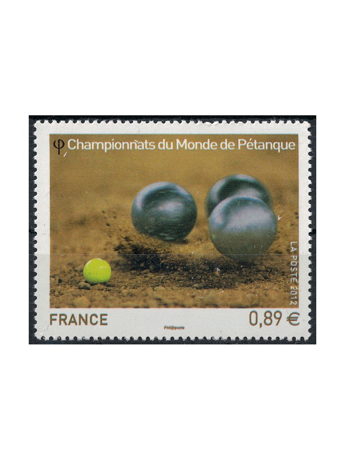 FRANCIA 2012 Mondiali di Pétanque MNH**