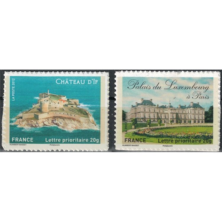 FRANCIA 2012 Castelli ed edifici storici 2v MNH**