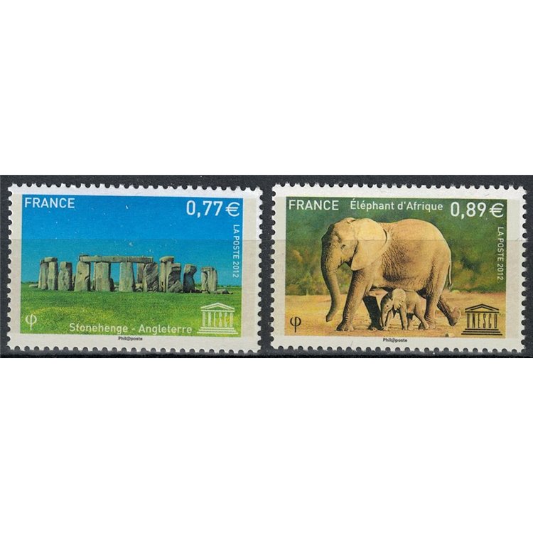 FRANCE 2012 Official Stamps (UNESCO) 2v MNH**