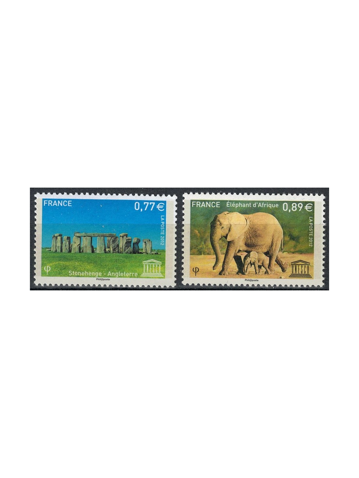 FRANCE 2012 Official Stamps (UNESCO) 2v MNH**