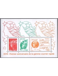 FRANCE 2012 Postal Rates s/s MNH**