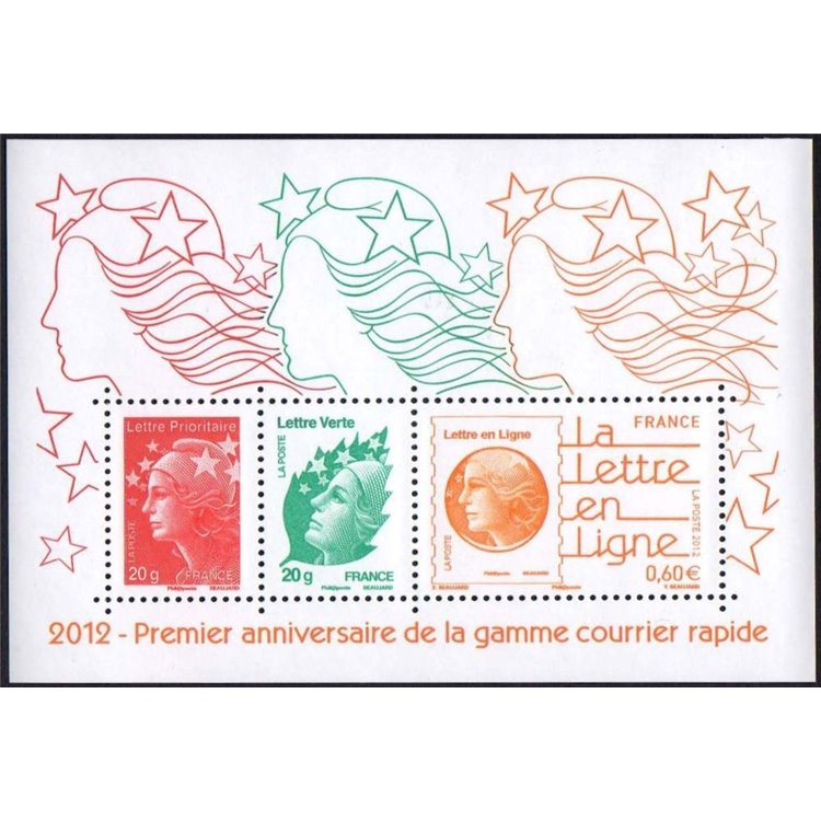 FRANCE 2012 Postal Rates s/s MNH**