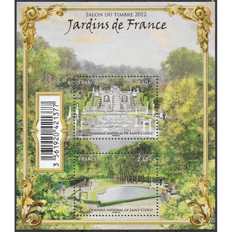 FRANCIA 2012 Giardini di Francia (10ª serie) BF MNH**