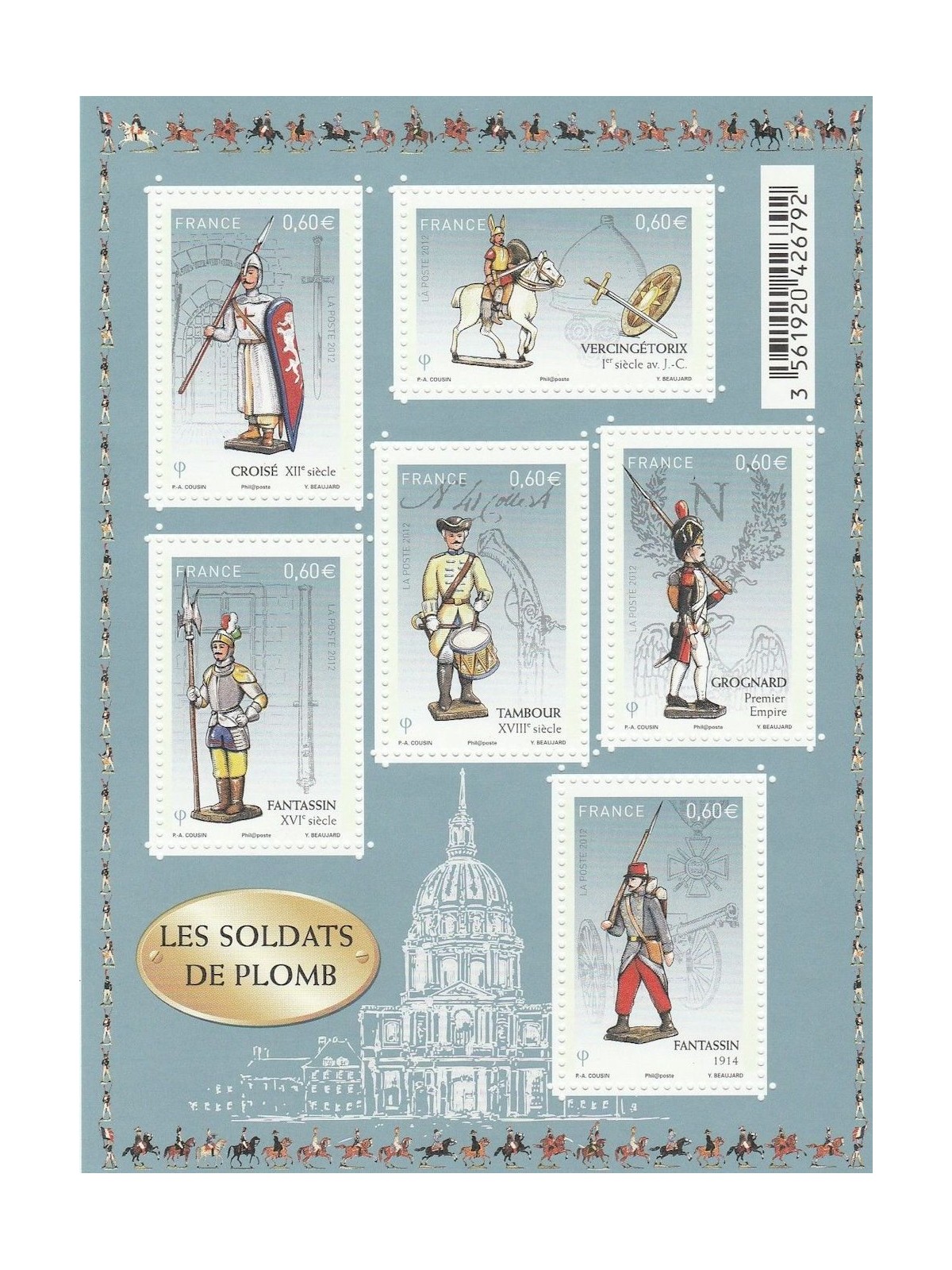 FRANCIA 2012 Soldatini di piombo BF MNH**