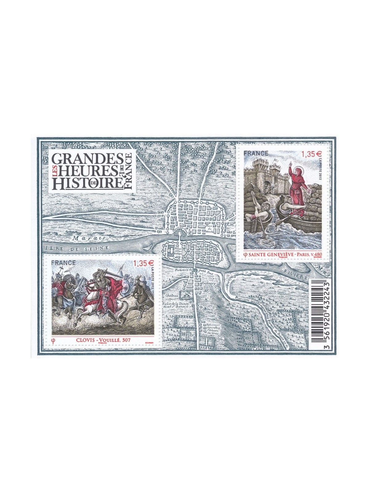 FRANCIA 2012 Grandi momenti storici BF MNH**