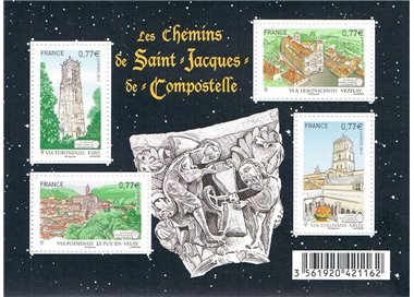 FRANCE 2012 Camino de Santiago de Compostela s/s MNH**