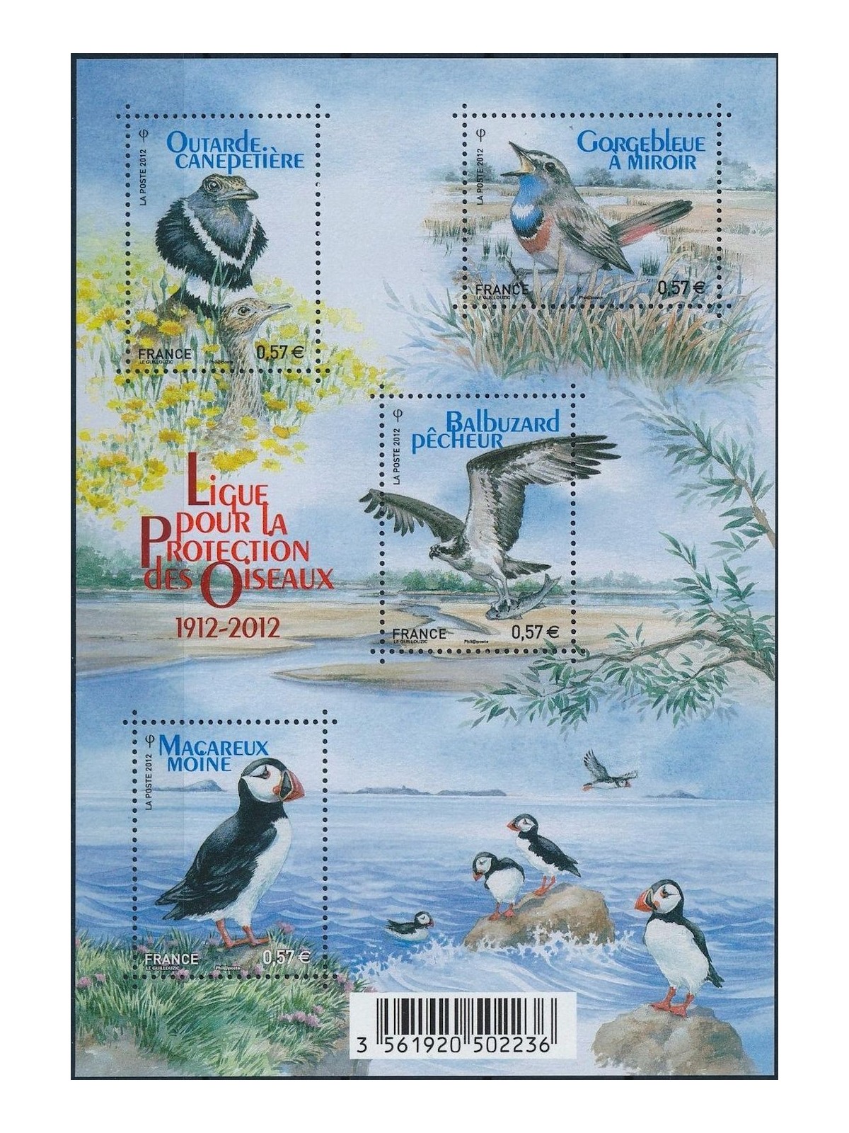 FRANCE 2012 Protection of Birds s/s MNH**