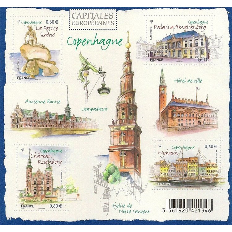 FRANCE 2012 European Capitals (Copenhagen) s/s MNH**