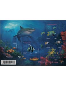 FRANCIA 2012 Pesci tropicali BF MNH**