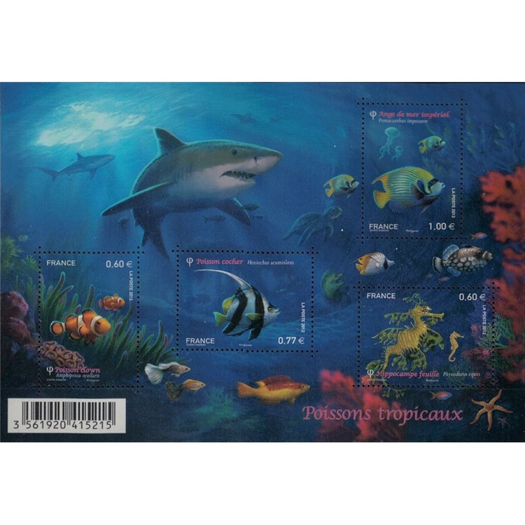 FRANCE 2012 Tropical Fish s/s MNH**