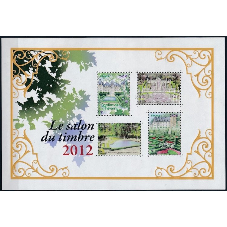 FRANCIA 2012 Giardini di Francia (Le Salon du Timbre) BF MNH**