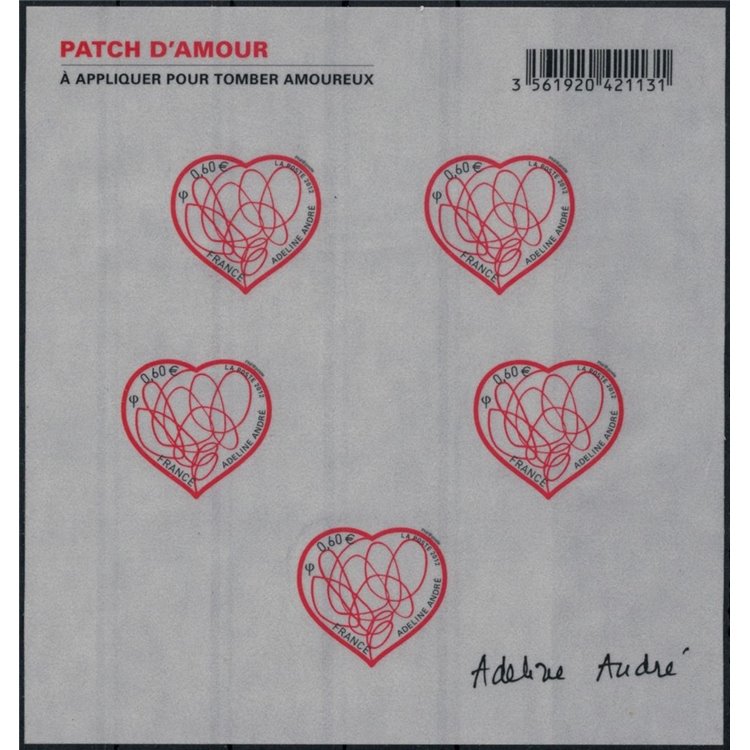 FRANCE 2012 Valentine's Day (Adeline André) s/s MNH**