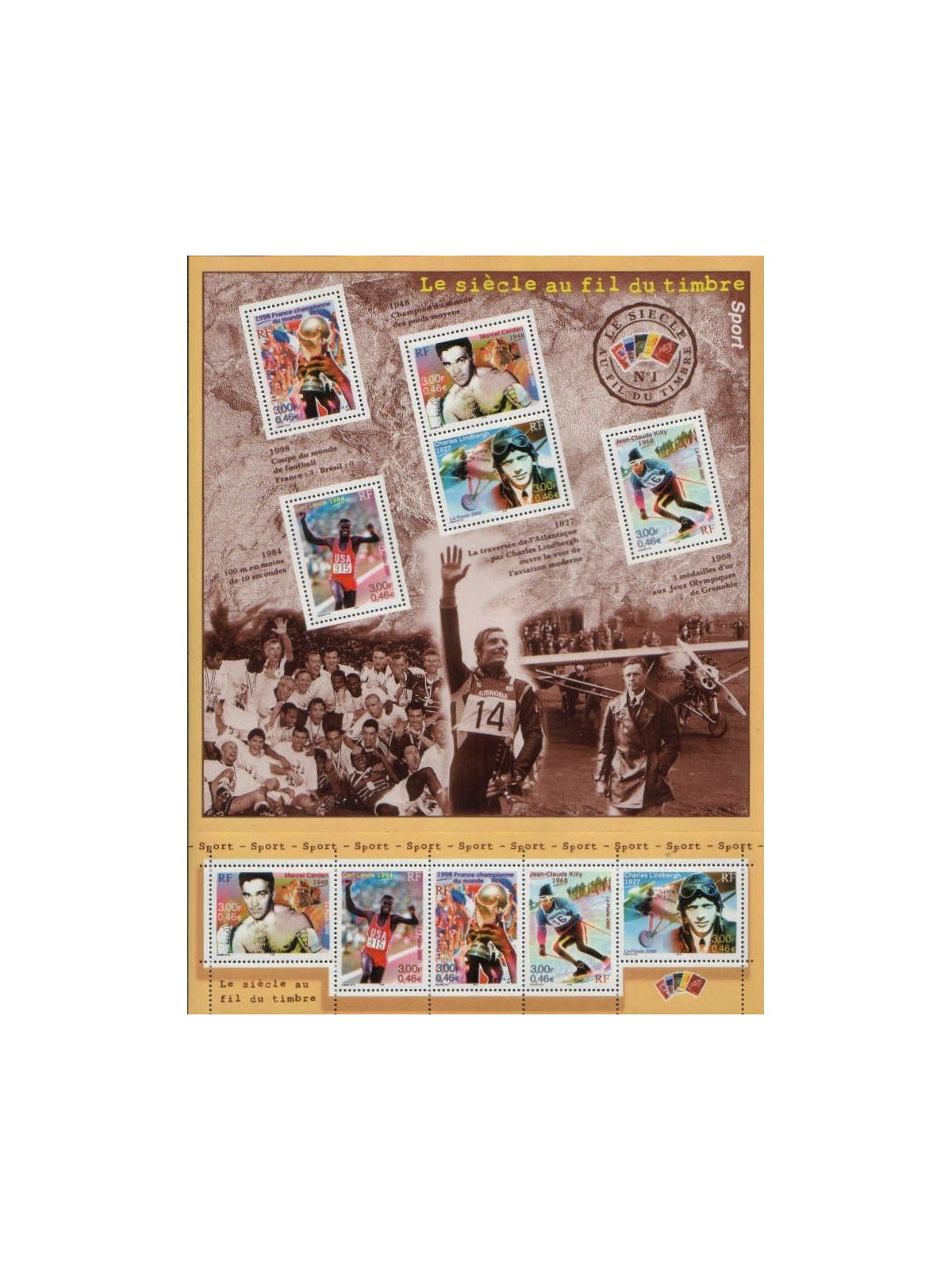 FRANCE 2000 The 20th Century (Sport) s/s MNH**