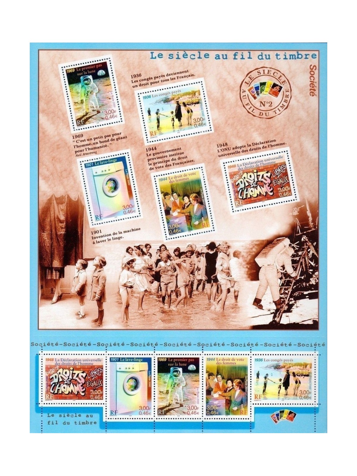 FRANCE 2000 The 20th Century (Society) s/s MNH**