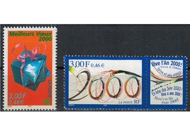 FRANCIA 1999 I migliori auguri per il 2000 2v MNH**