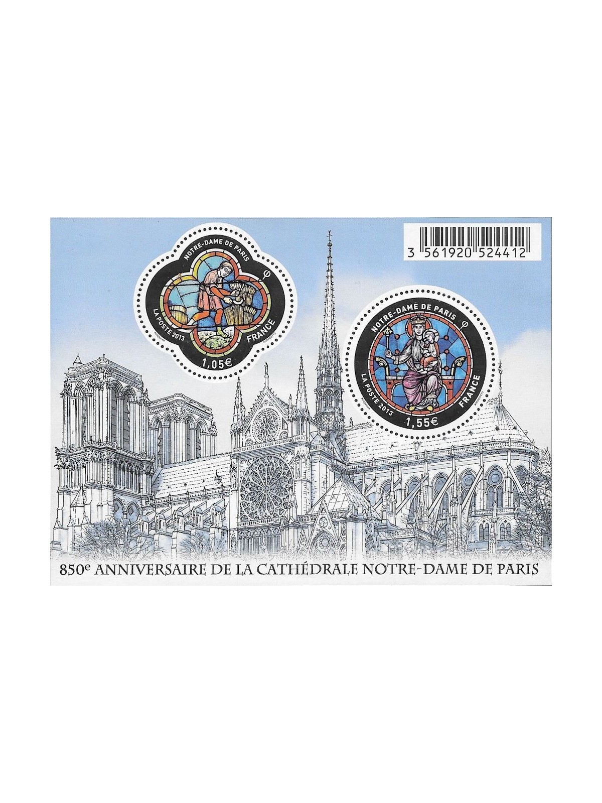 FRANCIA 2013 Cattedrale di Notre-Dame BF MNH**