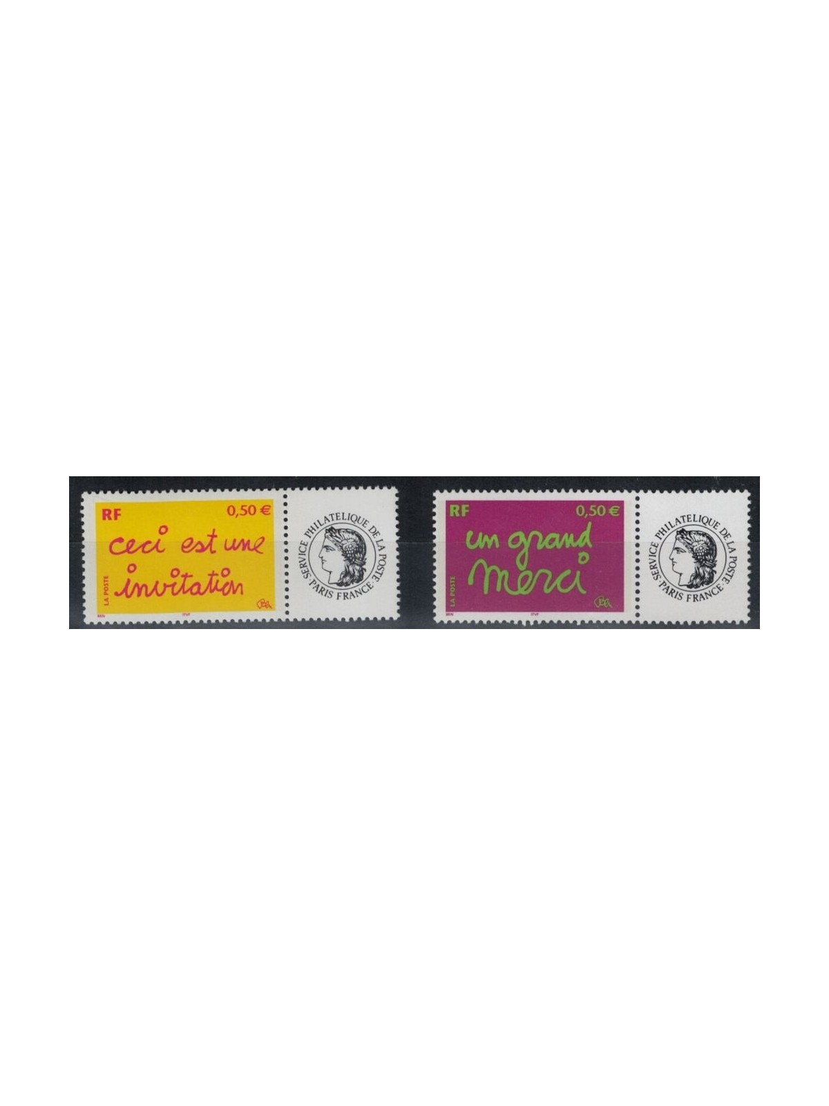 FRANCIA 2004 Francobolli augurali (da MF) 2v MNH**