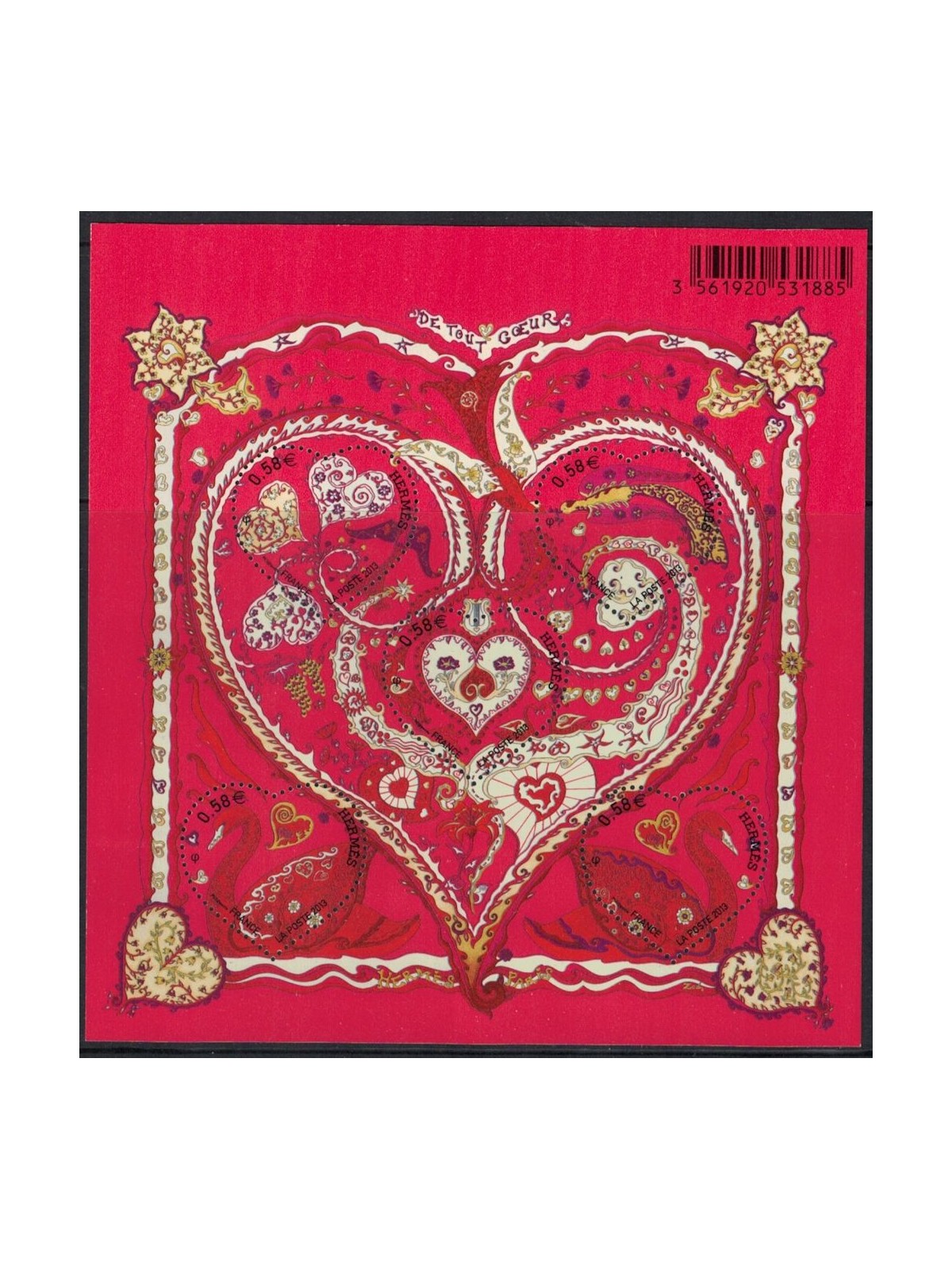 FRANCE 2013 Valentine's Day, Hermès s/s MNH**