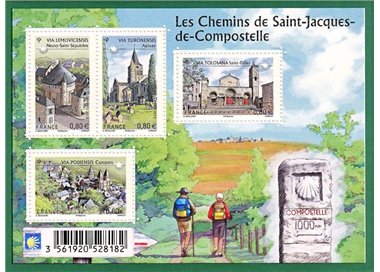 FRANCIA 2013 Cammino Santiago di Compostela BF MNH**
