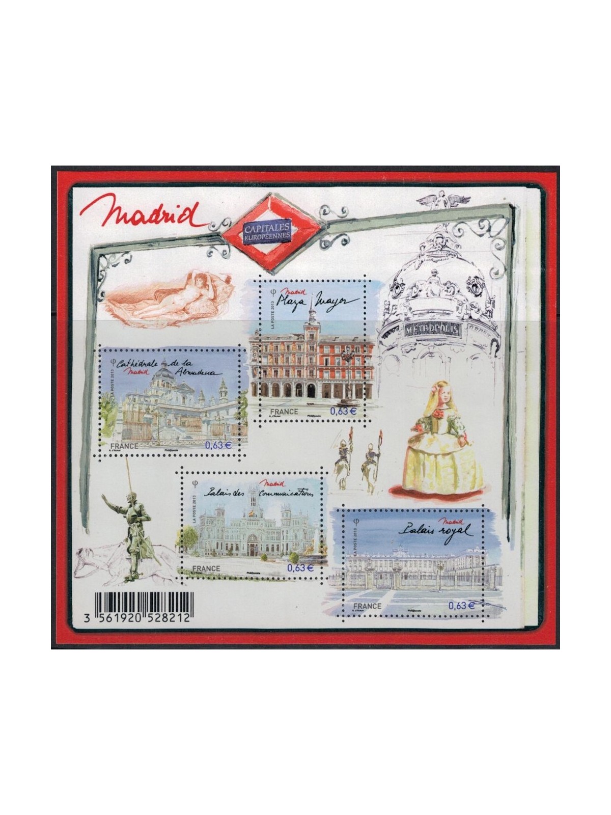 FRANCE 2013 European Capitals, Madrid s/s MNH**