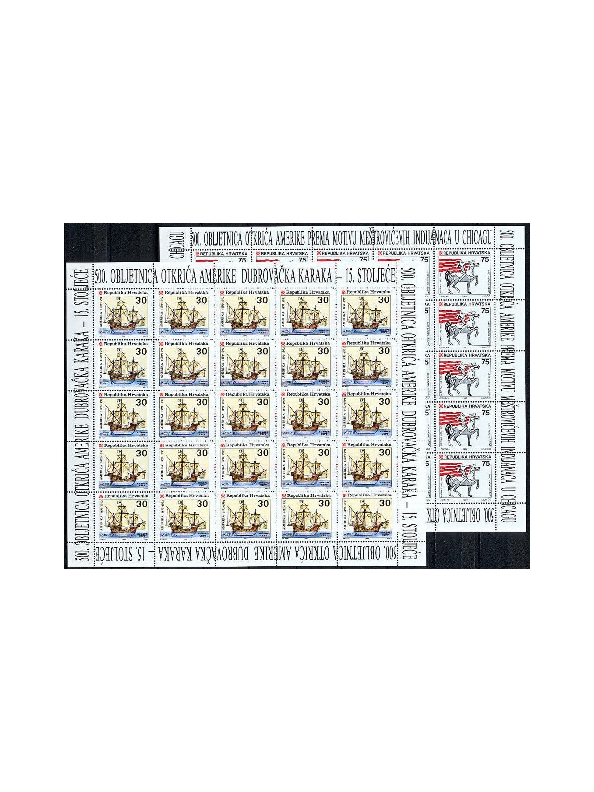 CROAZIA 1992 Europa (adesione) 2 MF MNH**
