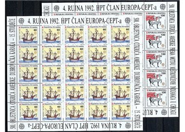 CROATIA 1992 Europe (with coat of arms) 2 m/s MNH**