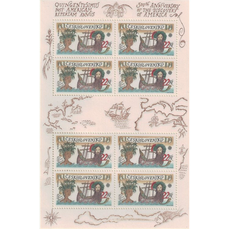 CECOSLOVACCHIA 1992 Europa MF MNH**