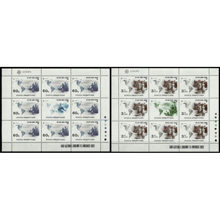 ALBANIA 1992 Europa 2 MF MNH**